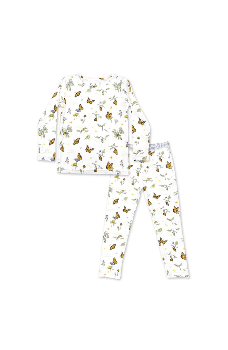 Bellabu Bear Kids' Monarch Butterfly Set of 2 Piece Pajamas, Main, color, 