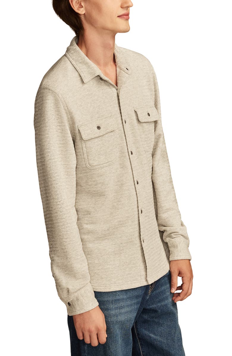 Lucky Brand Regular Fit Knit Button-Up Shirt, Alternate, color, 