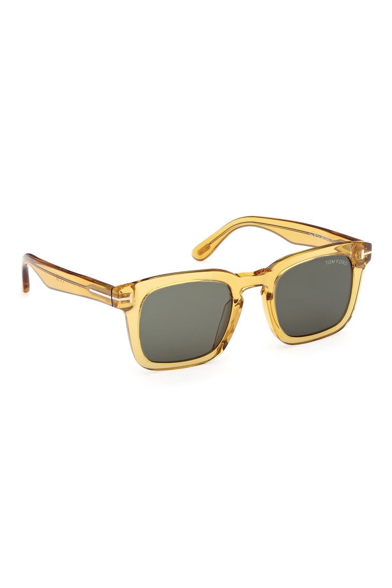 Dax 50mm Square Sunglasses, Alternate, color, SHINY YELLOW / GREEN