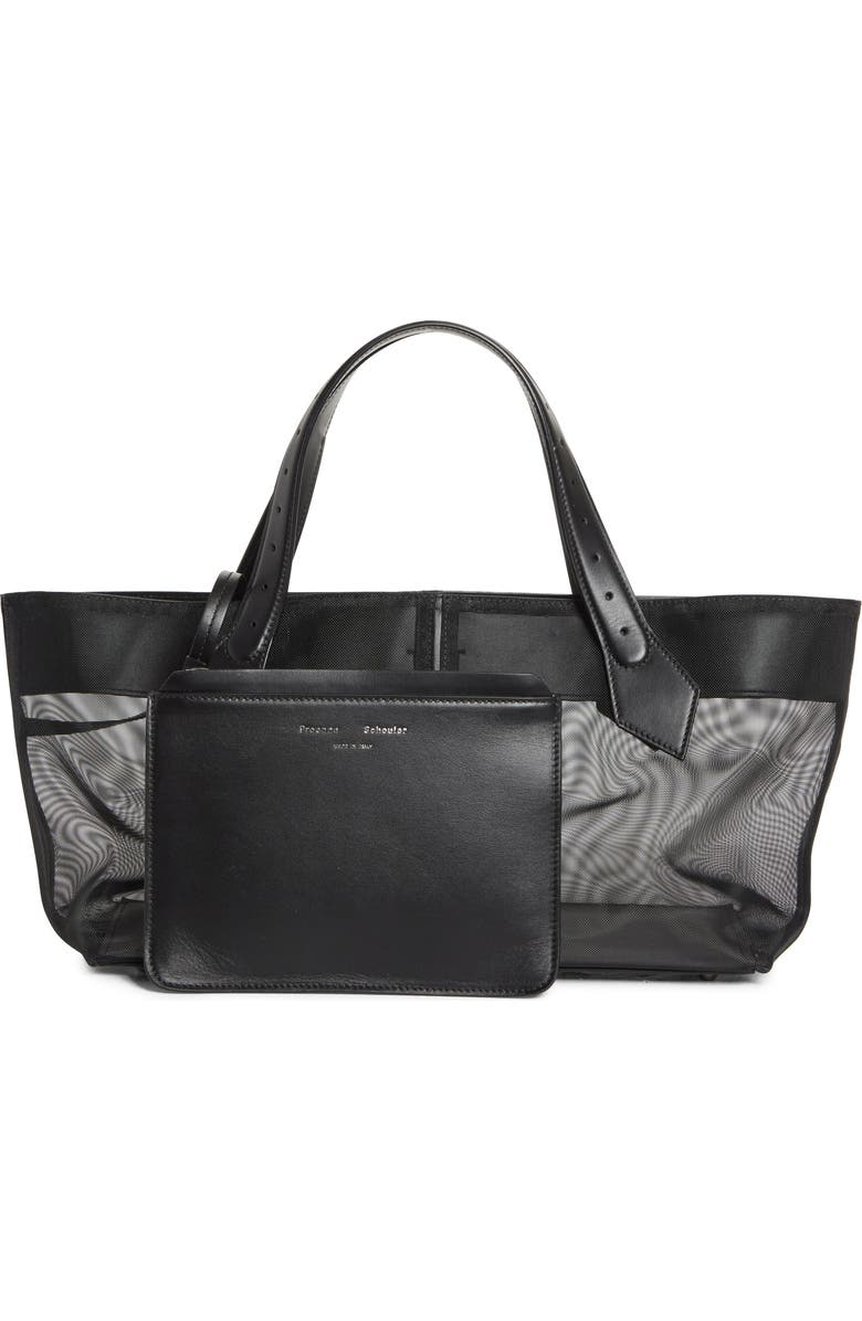 Proenza Schouler Chelsea Mesh East/West Tote, Alternate, color, Black