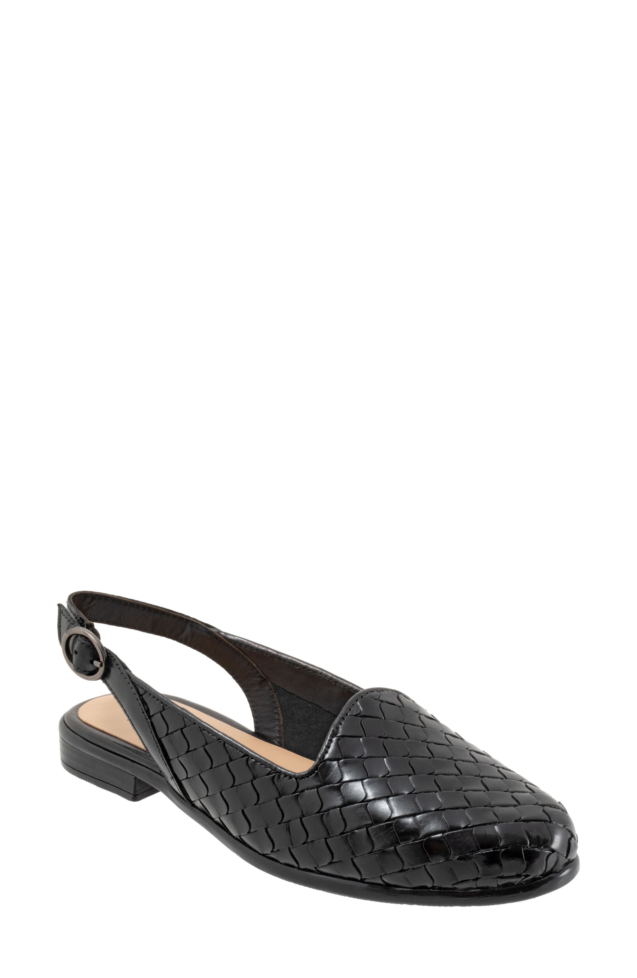 Trotters Lea Slingback Flat, Main, color, Black