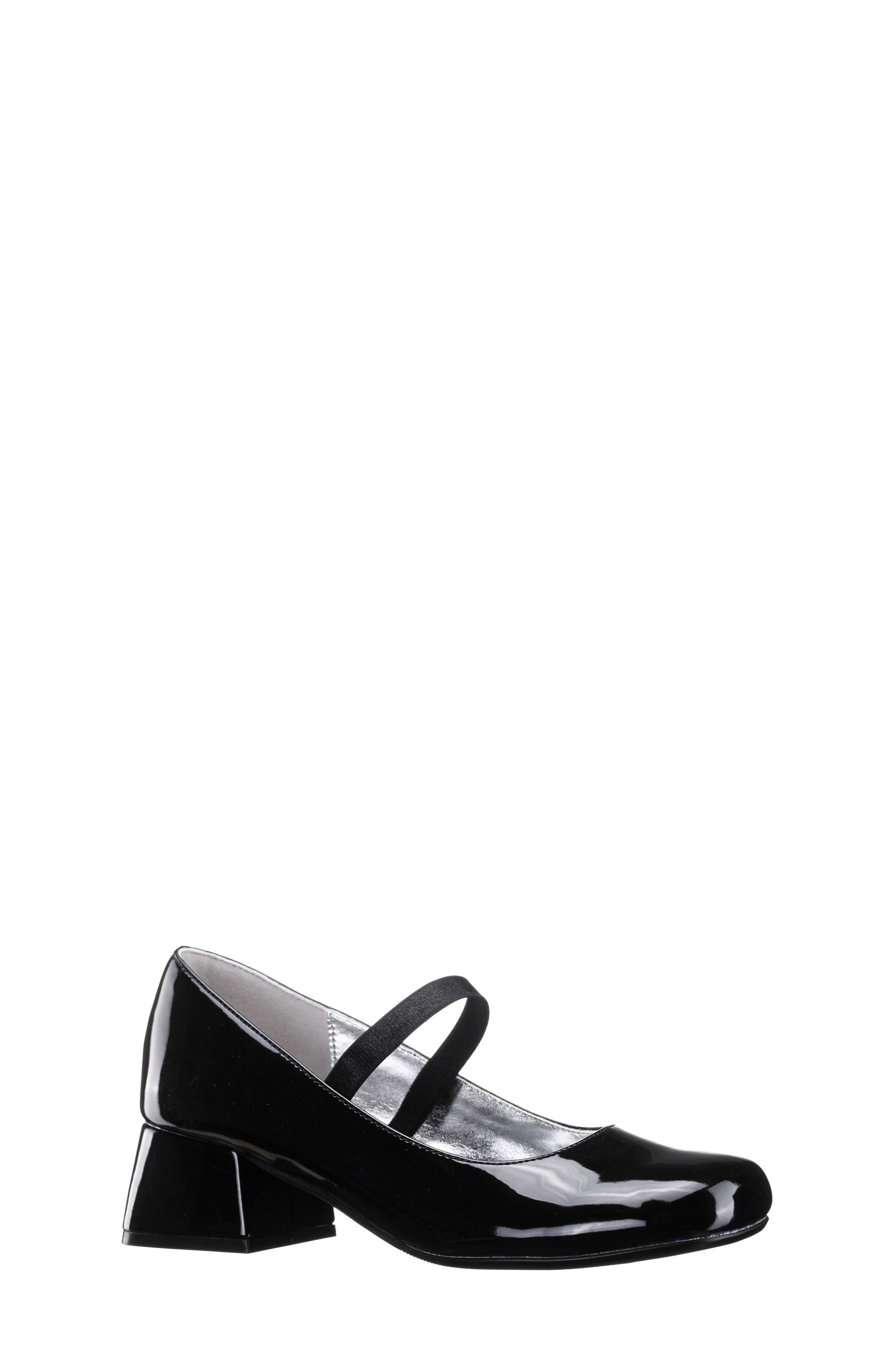 Nina Kids' Mary Jane Strap, Main, color, Black Patent