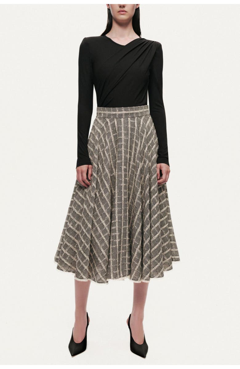 Nocturne Frill Trimmed Ruffle Midi Skirt, Alternate, color, Multi-Colored