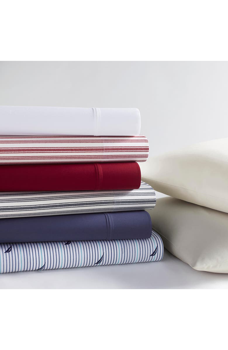Nautica Coleridge Stripe Full Sheet Set, Alternate, color, Charcoal