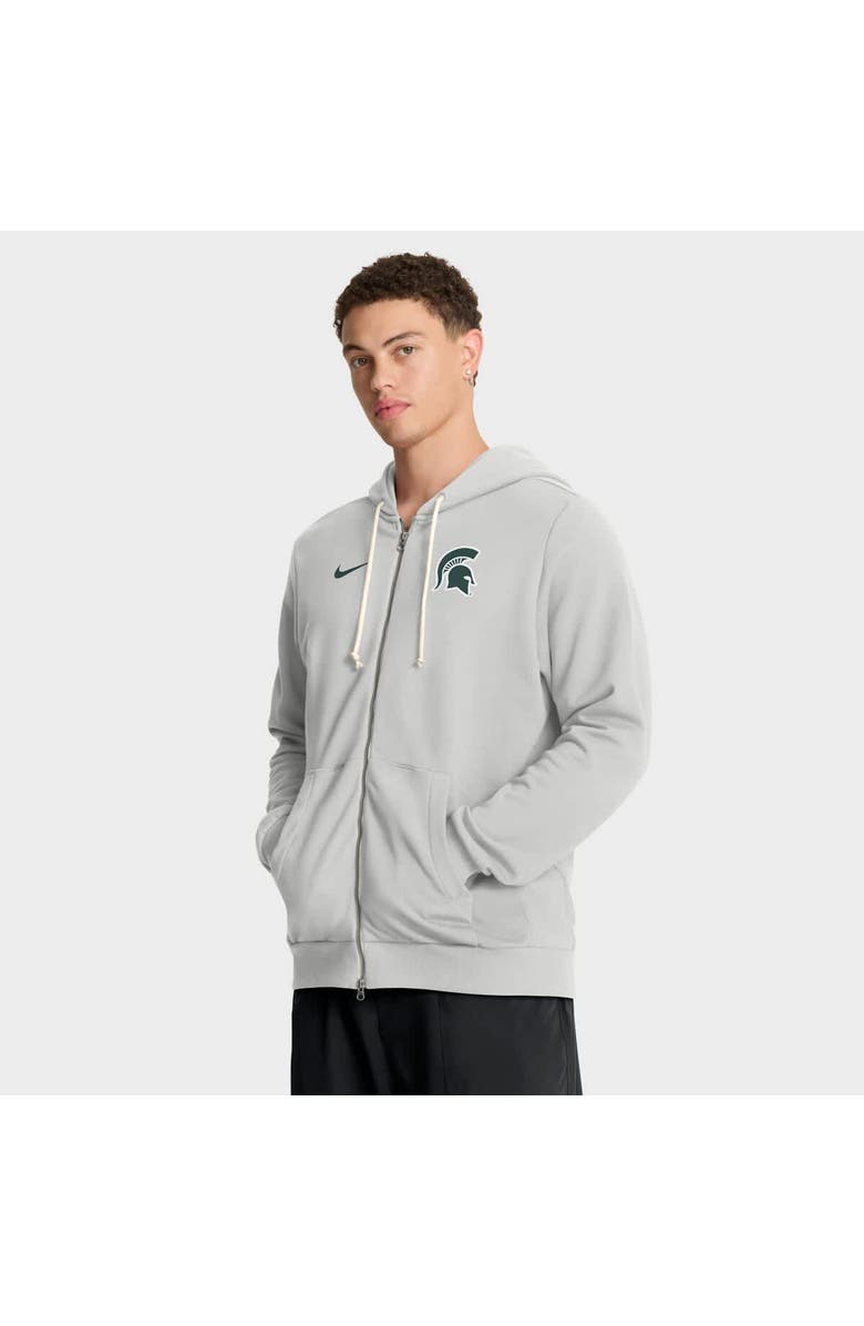 Nike Men's Nike Gray Michigan State Spartans 2025 Sideline Standard Issue Dri-FIT Full-Zip Hoodie, Main, color, Gray