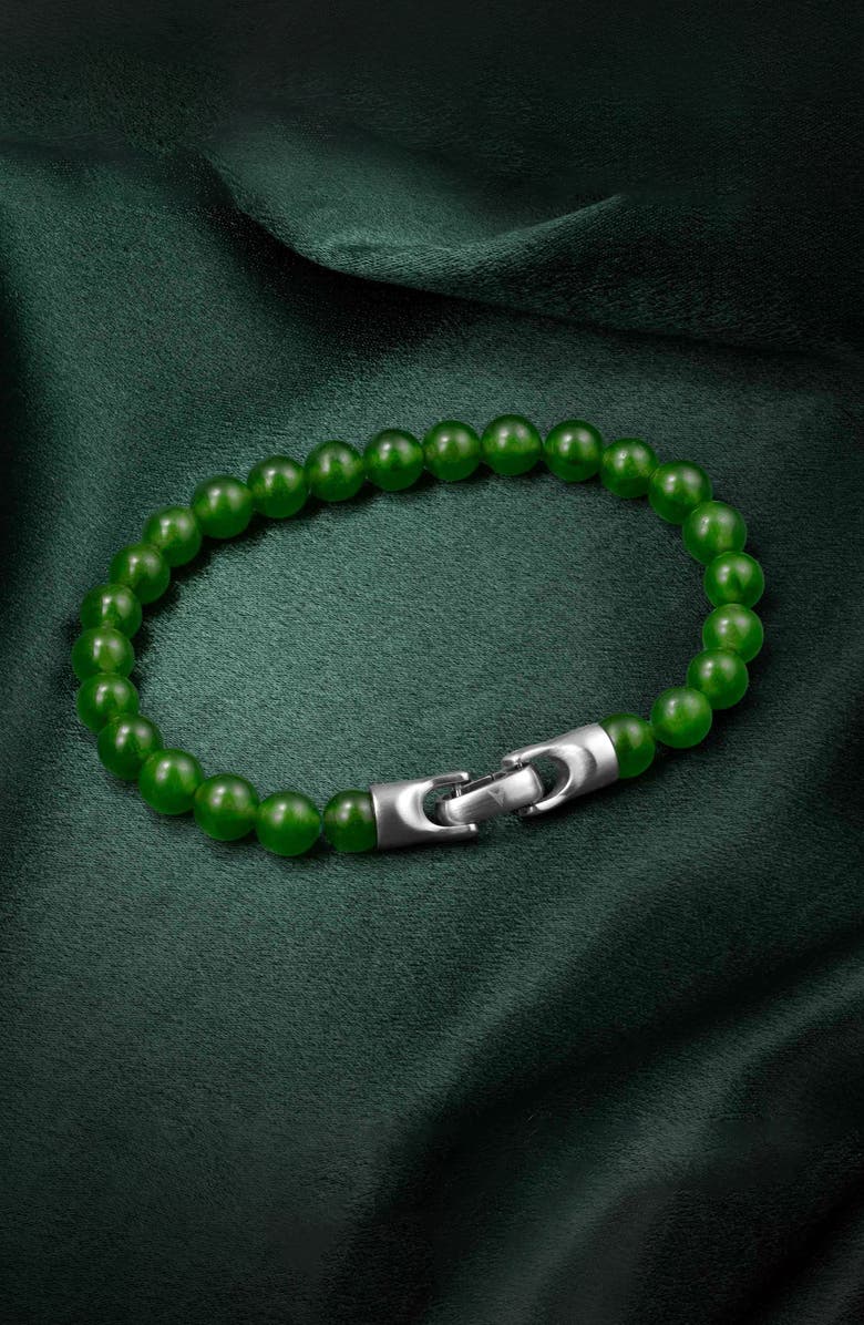 Vincero Men's Green Onyx Beaded Bracelet, Alternate, color, Green Onyx