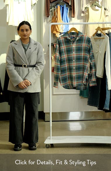 Plaid Cotton Flannel Button-Up Shirt