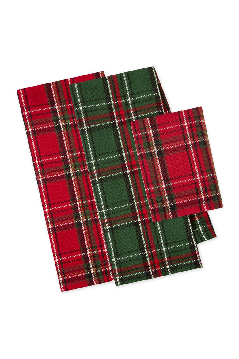 Boughs of Holly Plaid Heavyweight Kitchen Set of 3, Alternate, color, Boughs of Holly Plaids