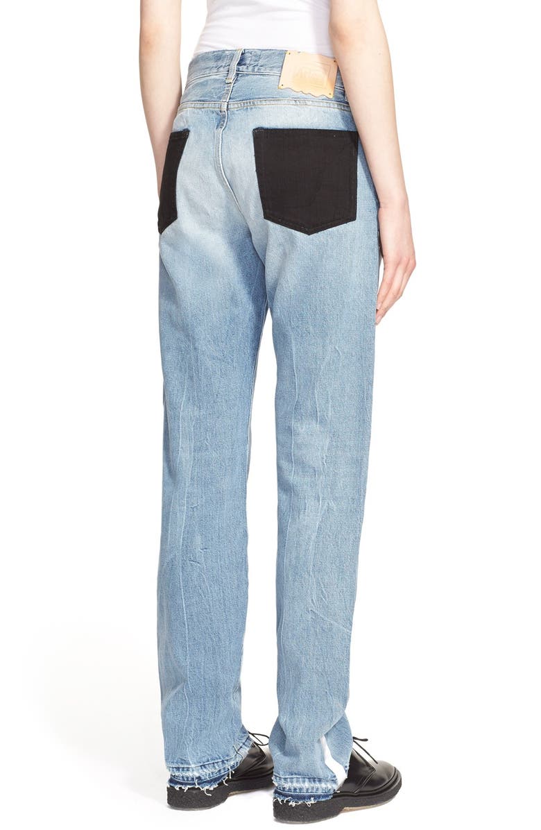 Aries 'Simon' Reflective Tape Contrast Pocket Jeans, Alternate, color, 