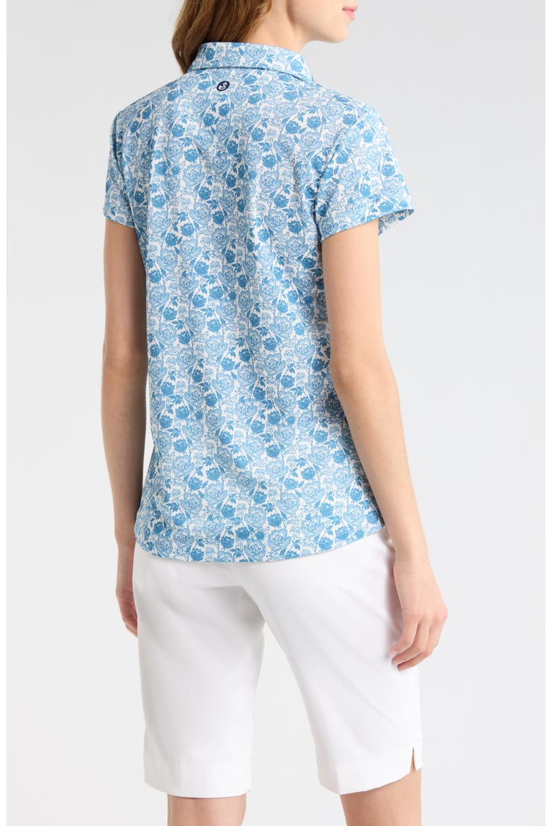 Melissa Print Golf Polo, Alternate, color, BLUE SHADOW