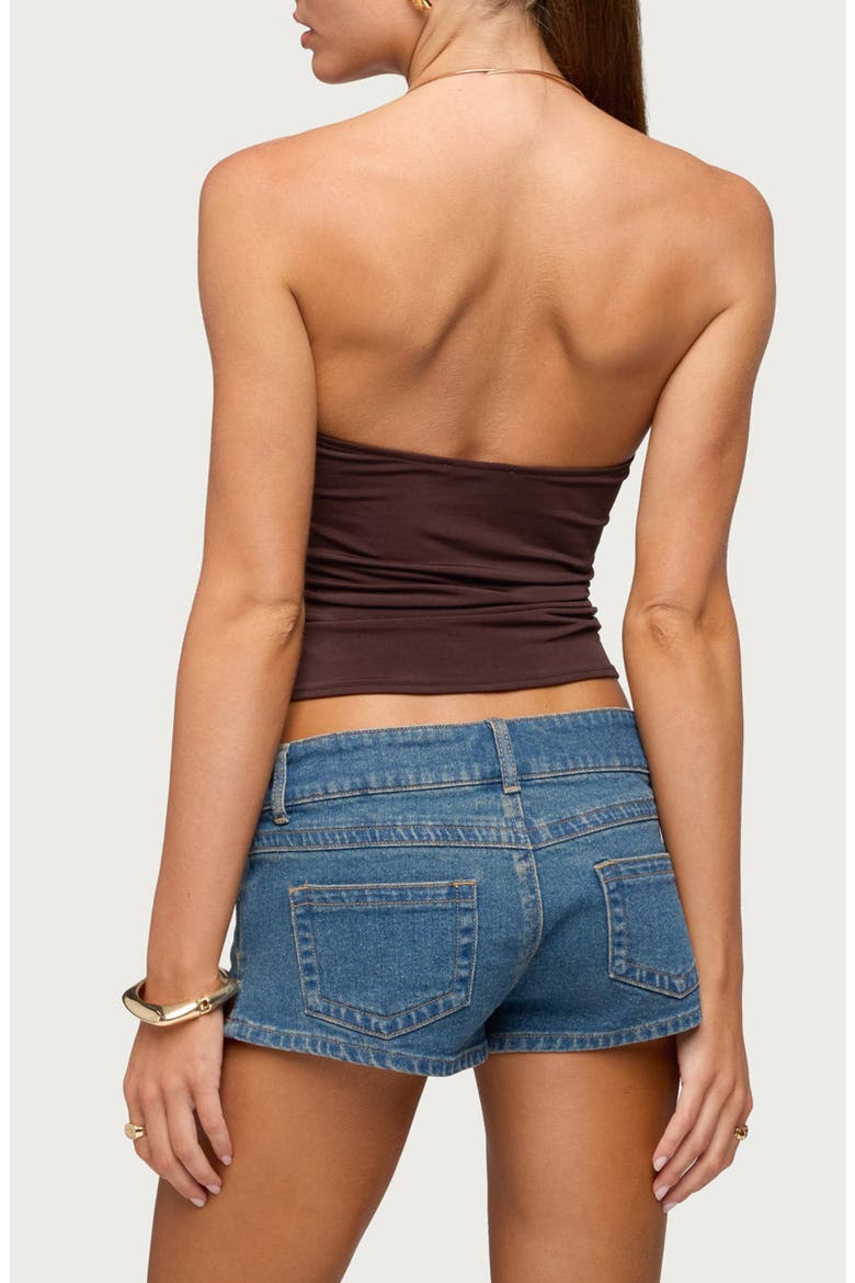 Libie Ring Halter Top, Alternate, color, BROWN