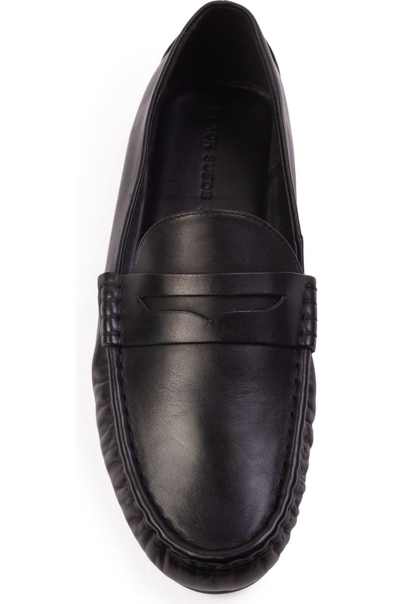 BLACK SUEDE STUDIO Darlyn Leather Mocassin, Alternate, color, Black Leather