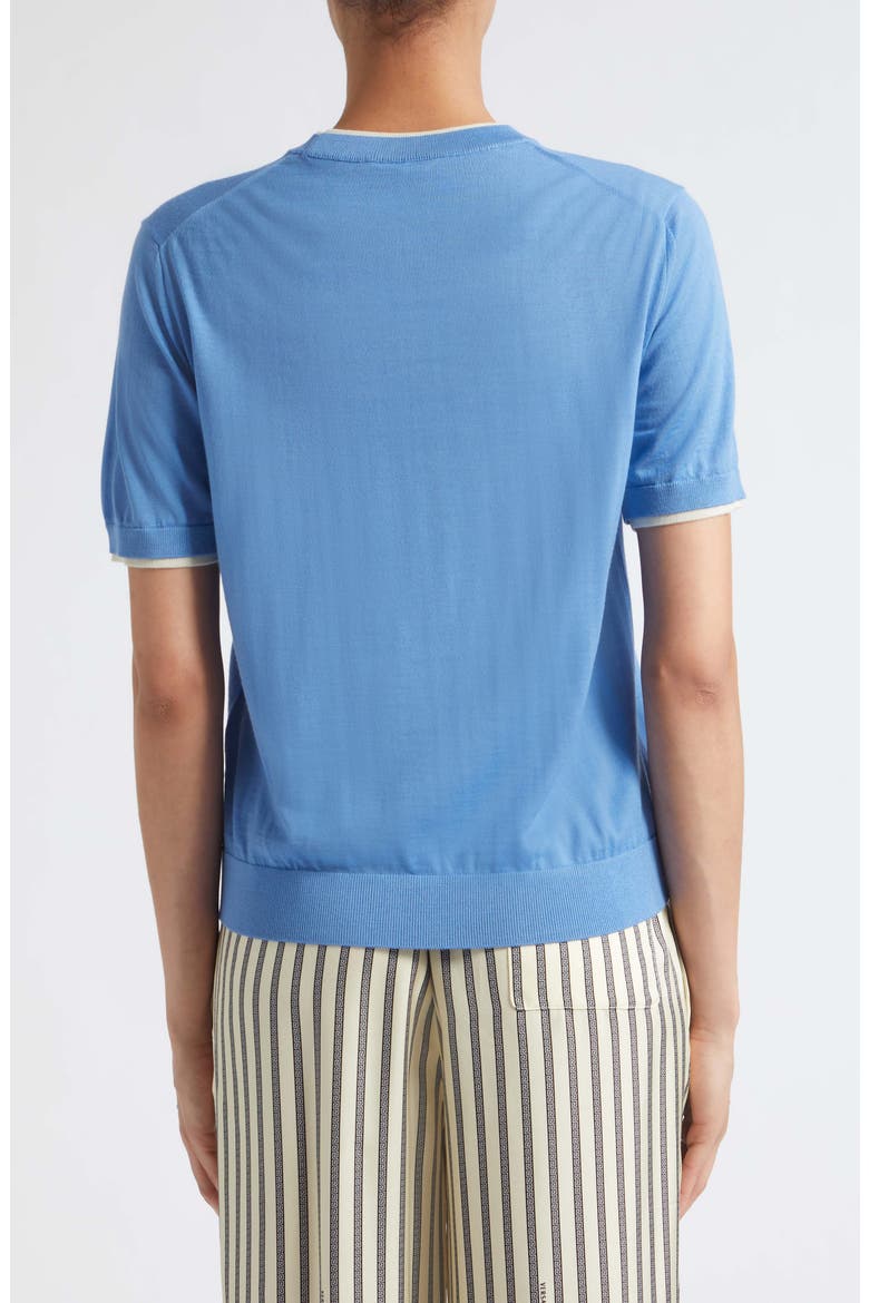 Classic Short Sleeve Wool Sweater, Alternate, color, SKY