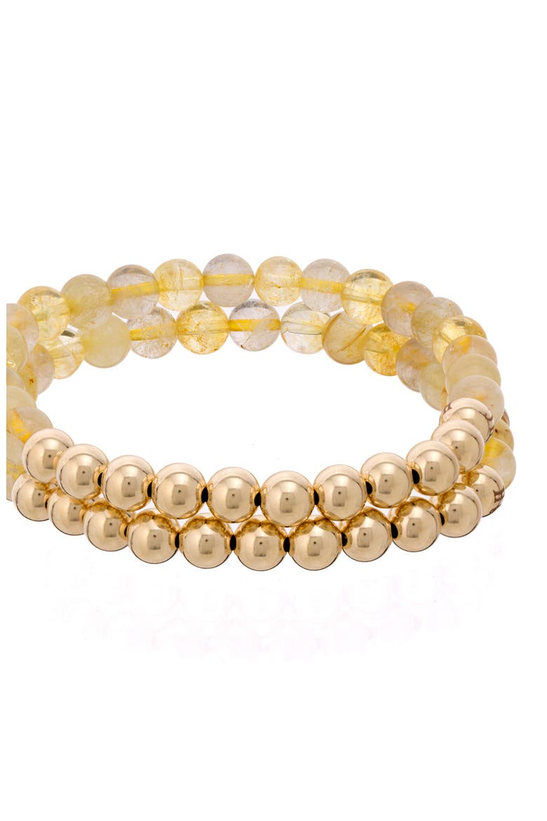 N69 Money Max Set of 2 Healer's Bracelets, Alternate, color, YELLOW GOLD