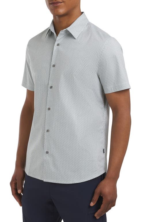 Dkny Sportswear Campbell Short Sleeve Stretch Cotton Button-up Shirt