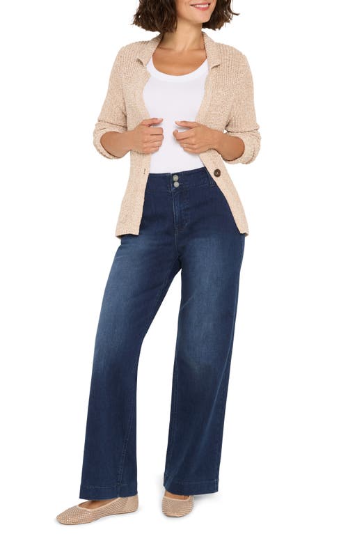 Nic + Zoe Nic+zoe Shaker Stitch Cady Sweater Jacket In Neutral