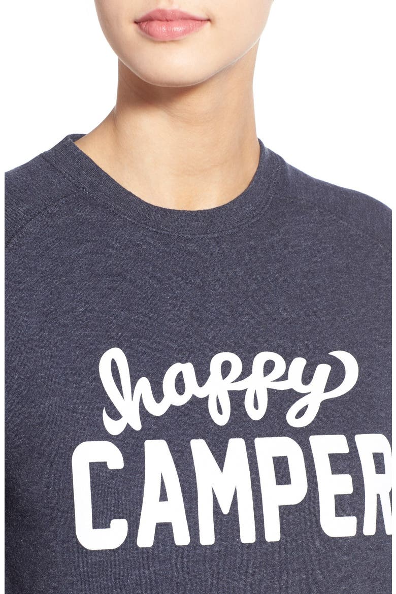 'Happy Camper' Graphic Sweatshirt, Alternate, color, NAVY