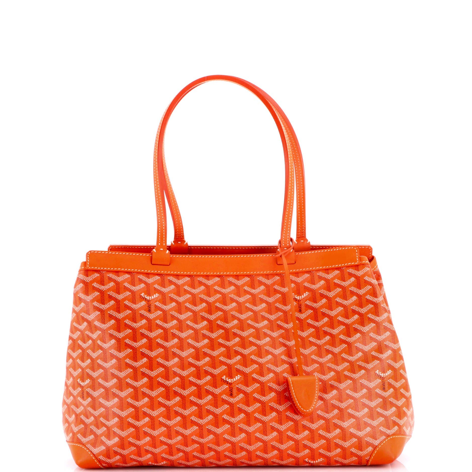 Pre-Owned Goyard Bellechasse Bag Coated Canvas PM, Main, color, Orange