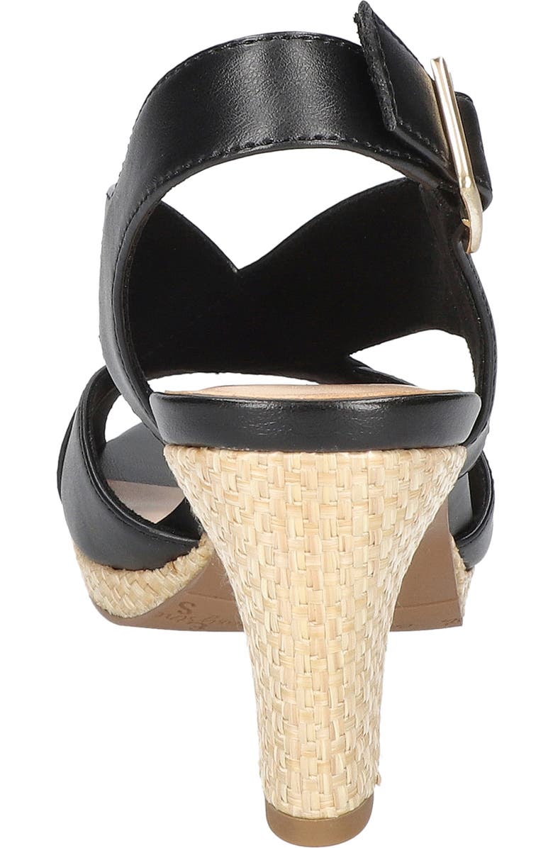 EASY STREET Christy Sandal, Alternate, color, Black With Natural Woven