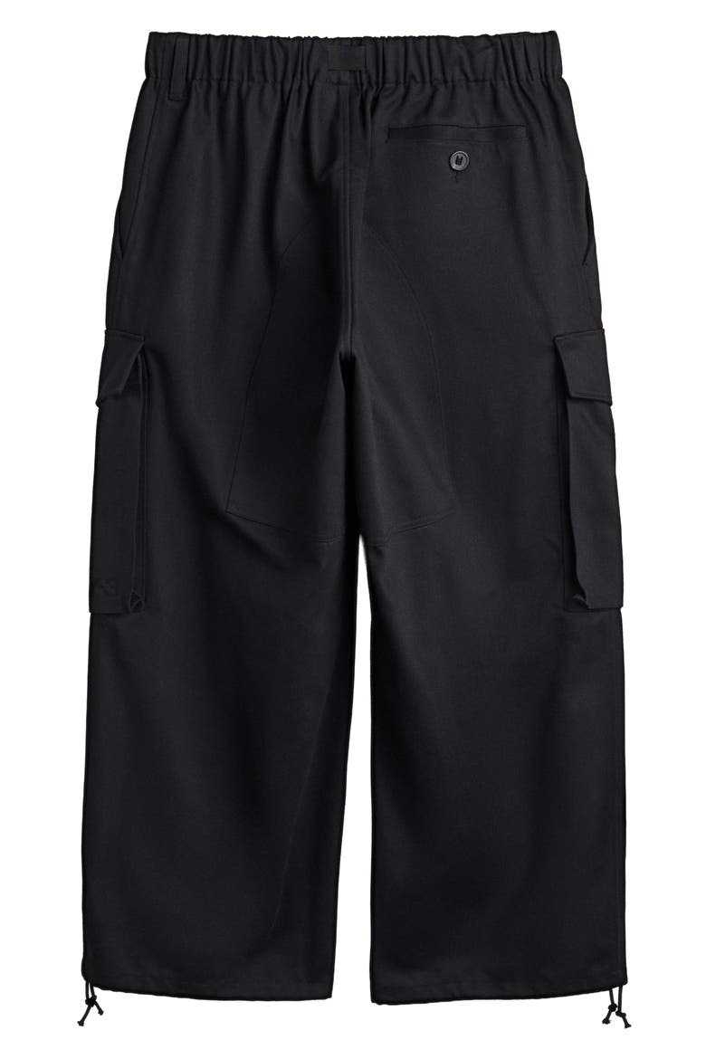 Cotton Twill Cargo Pants, Alternate, color, BLACK
