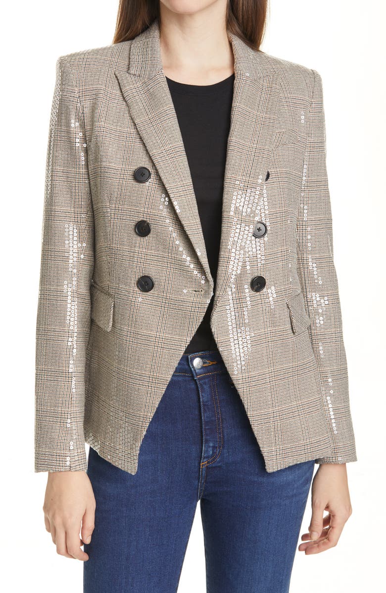 Veronica Beard Miller Sequin Tweed Cutaway Dickey Jacket, Alternate, color, 