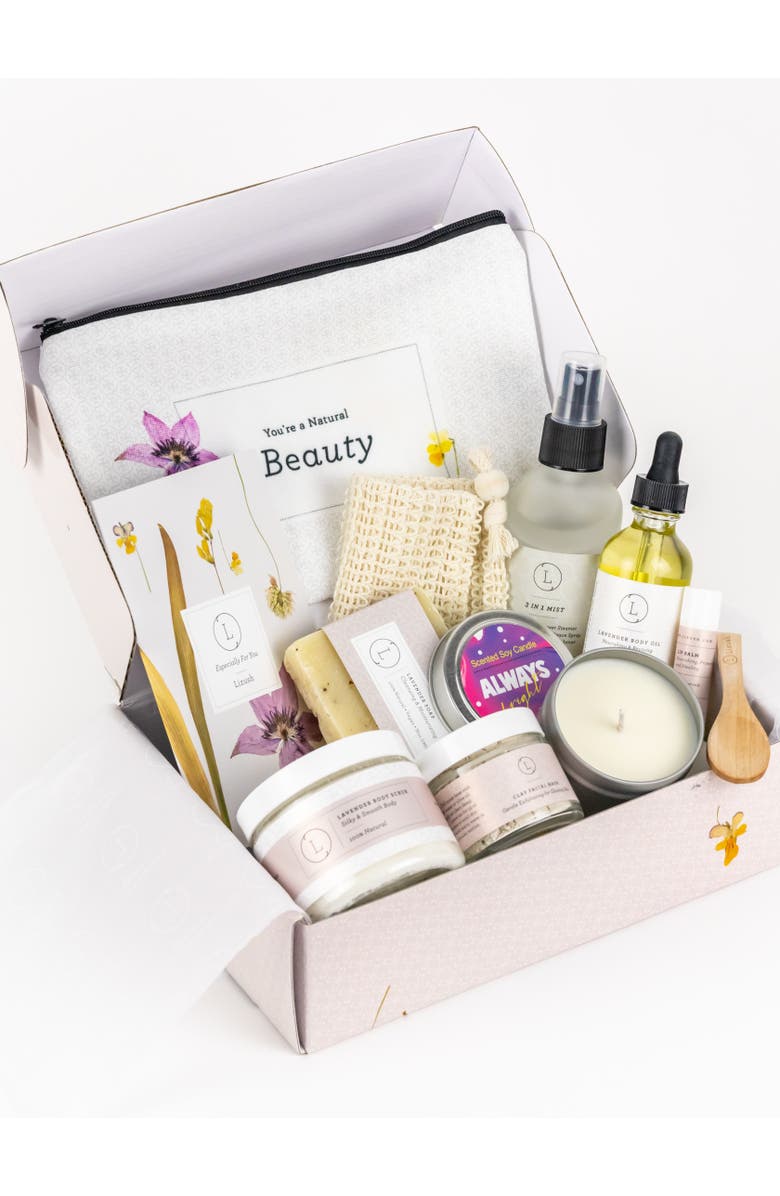 Lizush Natural Bath Body Relaxing Gift Package, Main, color, NO COLOR