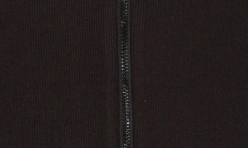 Alice And Olivia Alice + Olivia Delaina Mock Neck Crop Zip Knit Top