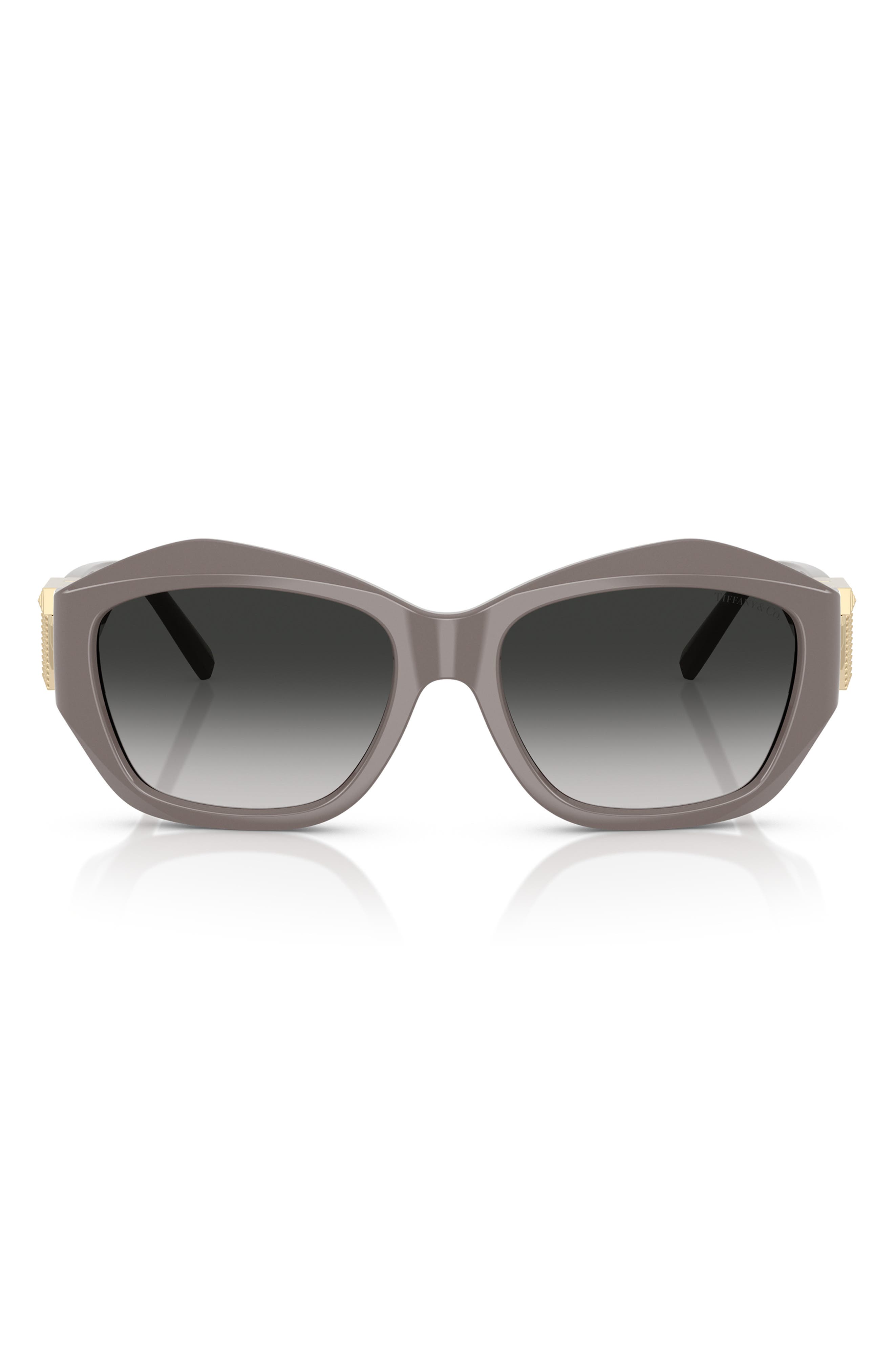 Tiffany & Co. 54mm Gradient Pillow Sunglasses in Chocolate Truffle /Grey 