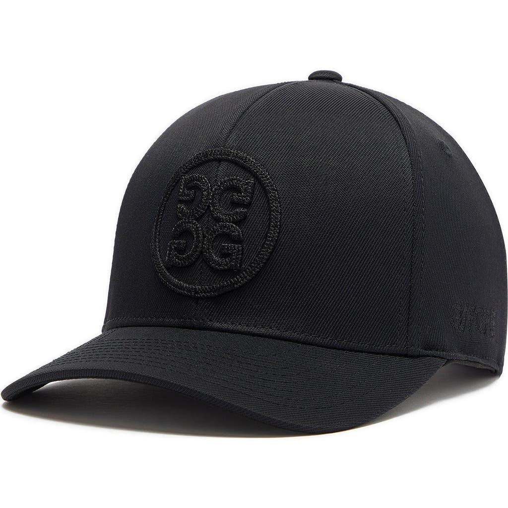 G/fore Chainstitch Circle Logo Snapback Baseball Cap In Onyx