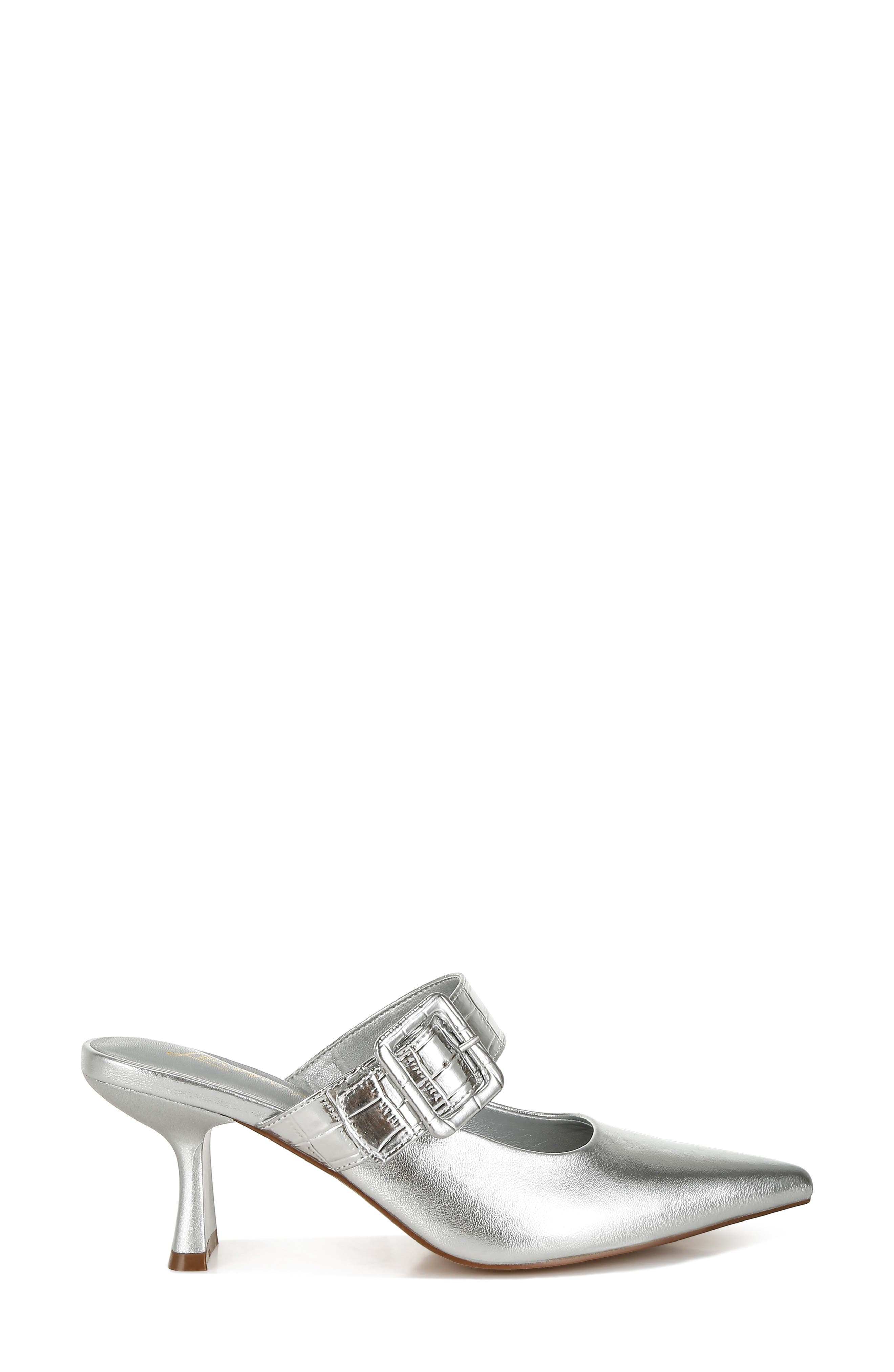 LONDON RAG Bismi Pointed Toe Mule, Alternate, color, Silver