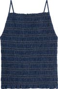 Madewell Denim Smocked Tank