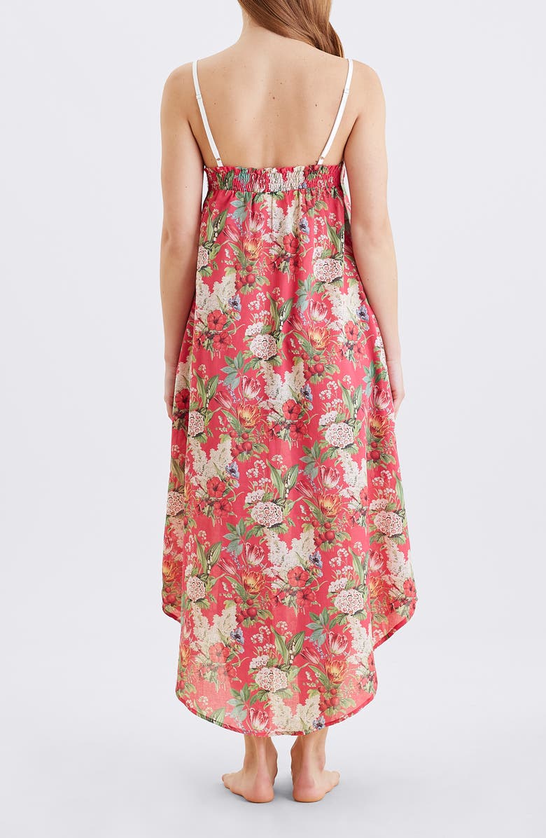 Papinelle Clara Lace Trim Cotton Voile Nightgown, Alternate, color, 