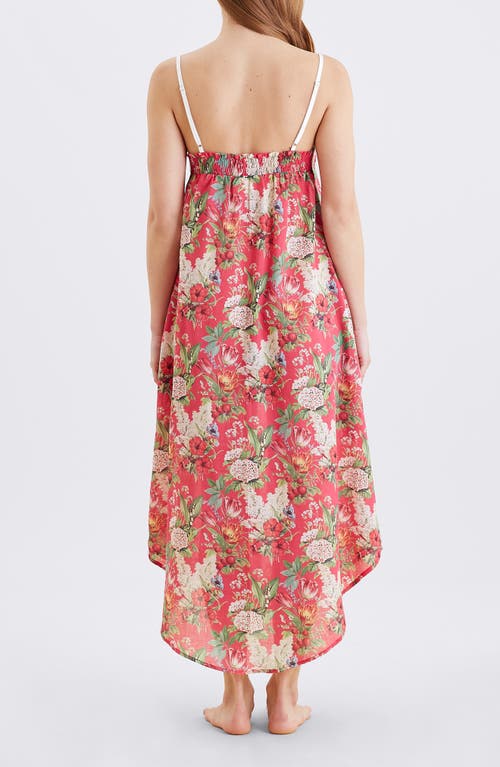 Papinelle Clara Lace Trim Cotton Voile Nightgown In Multi