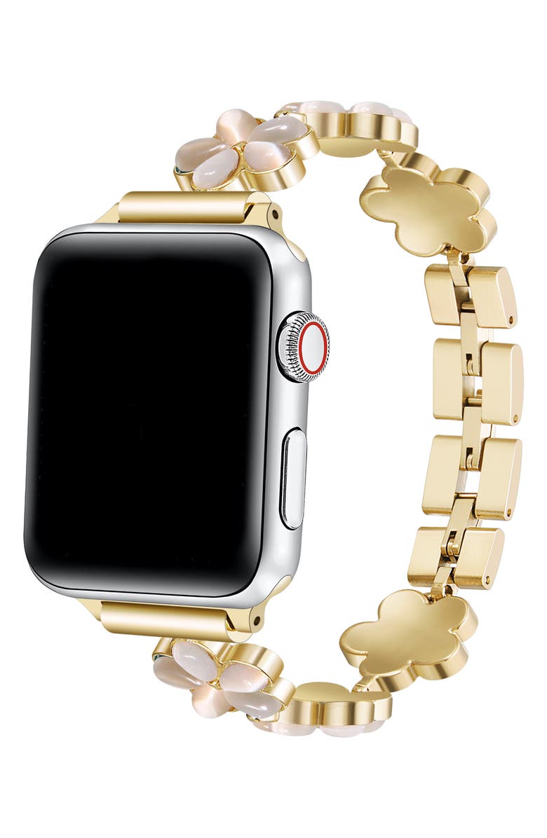 Posh Tech June Flower Bracelet Apple Watch<sup>®</sup> Watchband, Alternate, color, 
