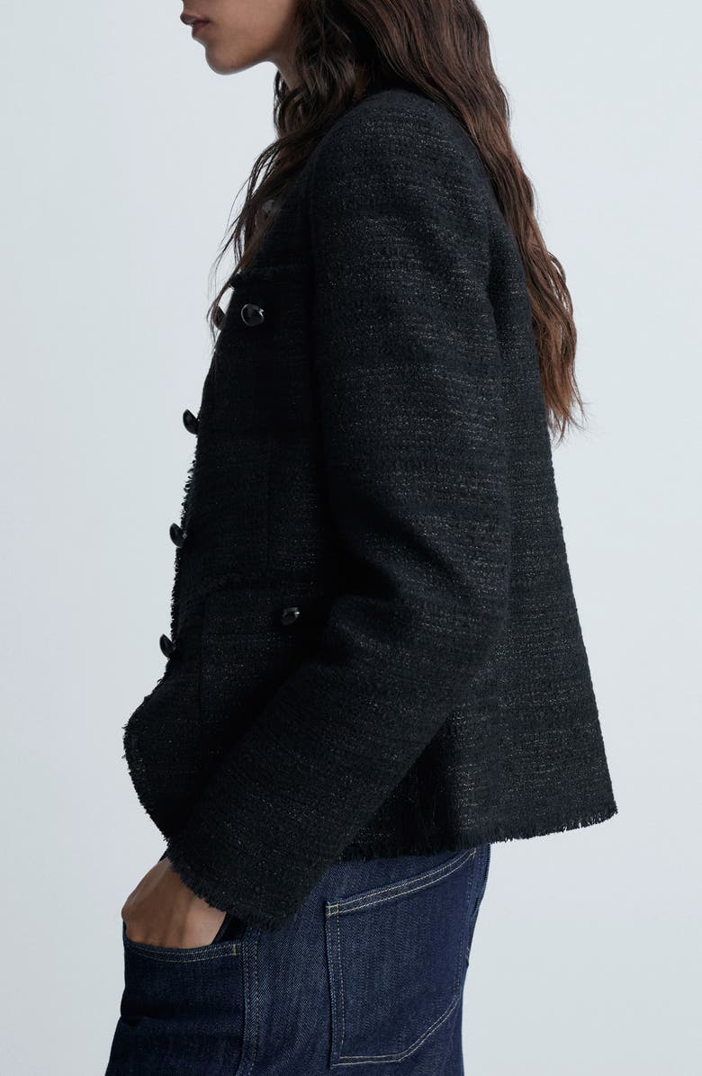 MANGO Pocket Tweed Jacket, Alternate, color,