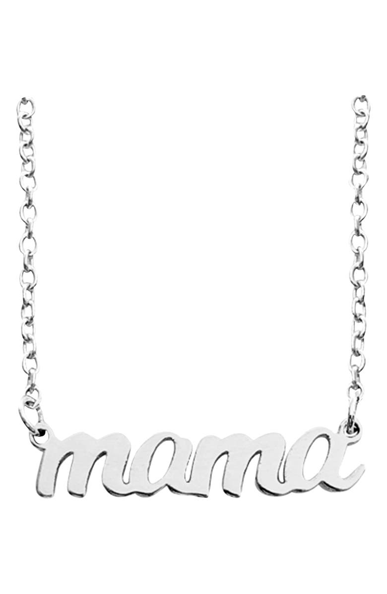 Tiny Tags Script Mama Pendant, Main, color,