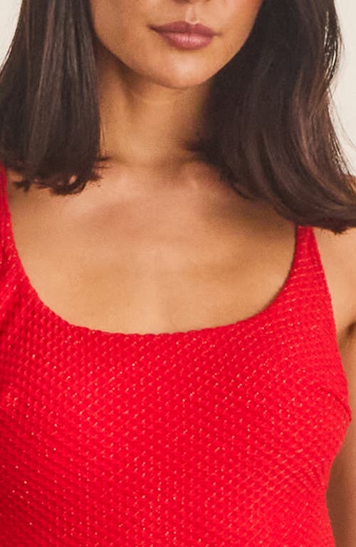 Aqua Blu Scoop Neck Isabella One Piece In Red