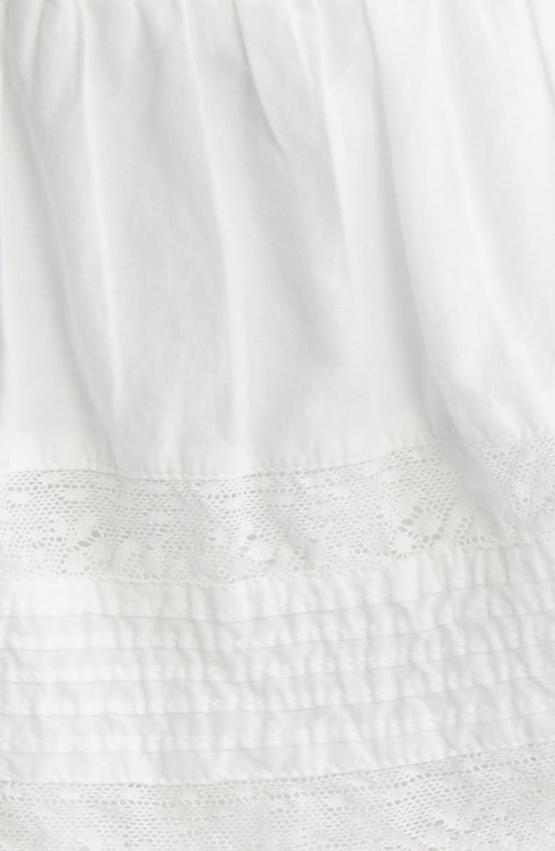 LoveShackFancy Liv Lace & Ruffle Minidress, Alternate, color, Antique White