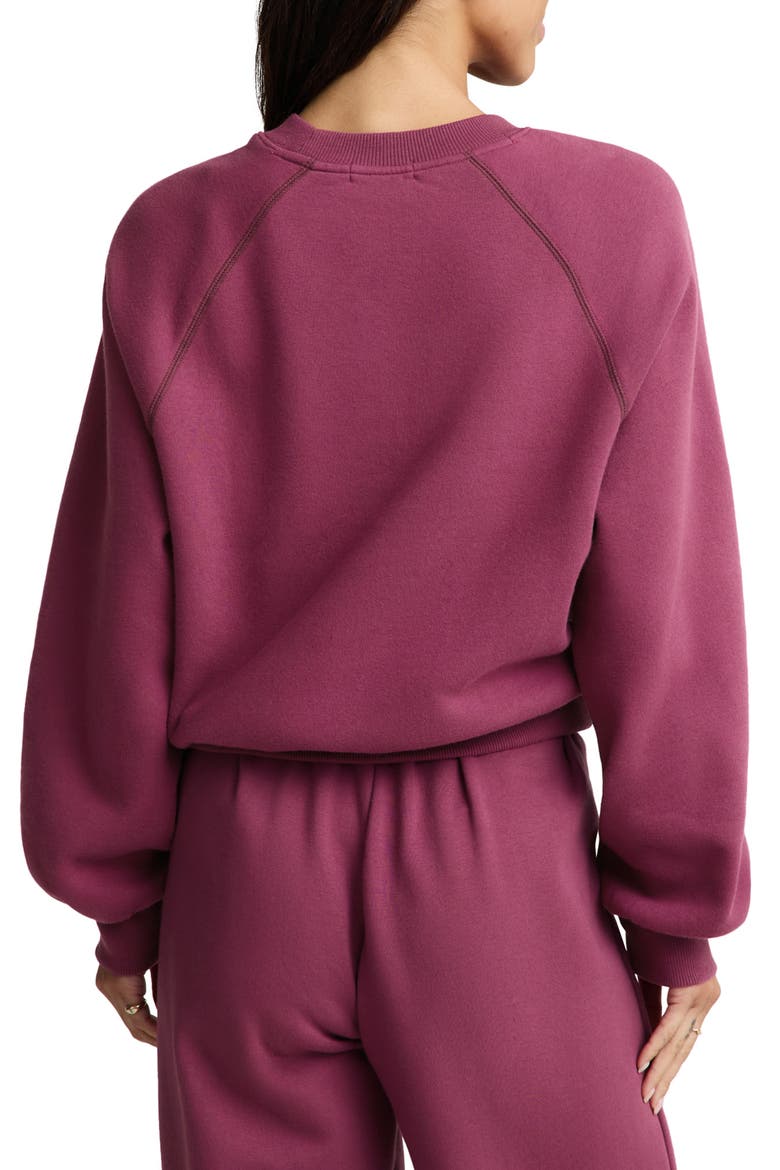 Luxefleece Colorblocked Sweatshirt, Alternate, color, POMEGRANATE COLOR BLOCK