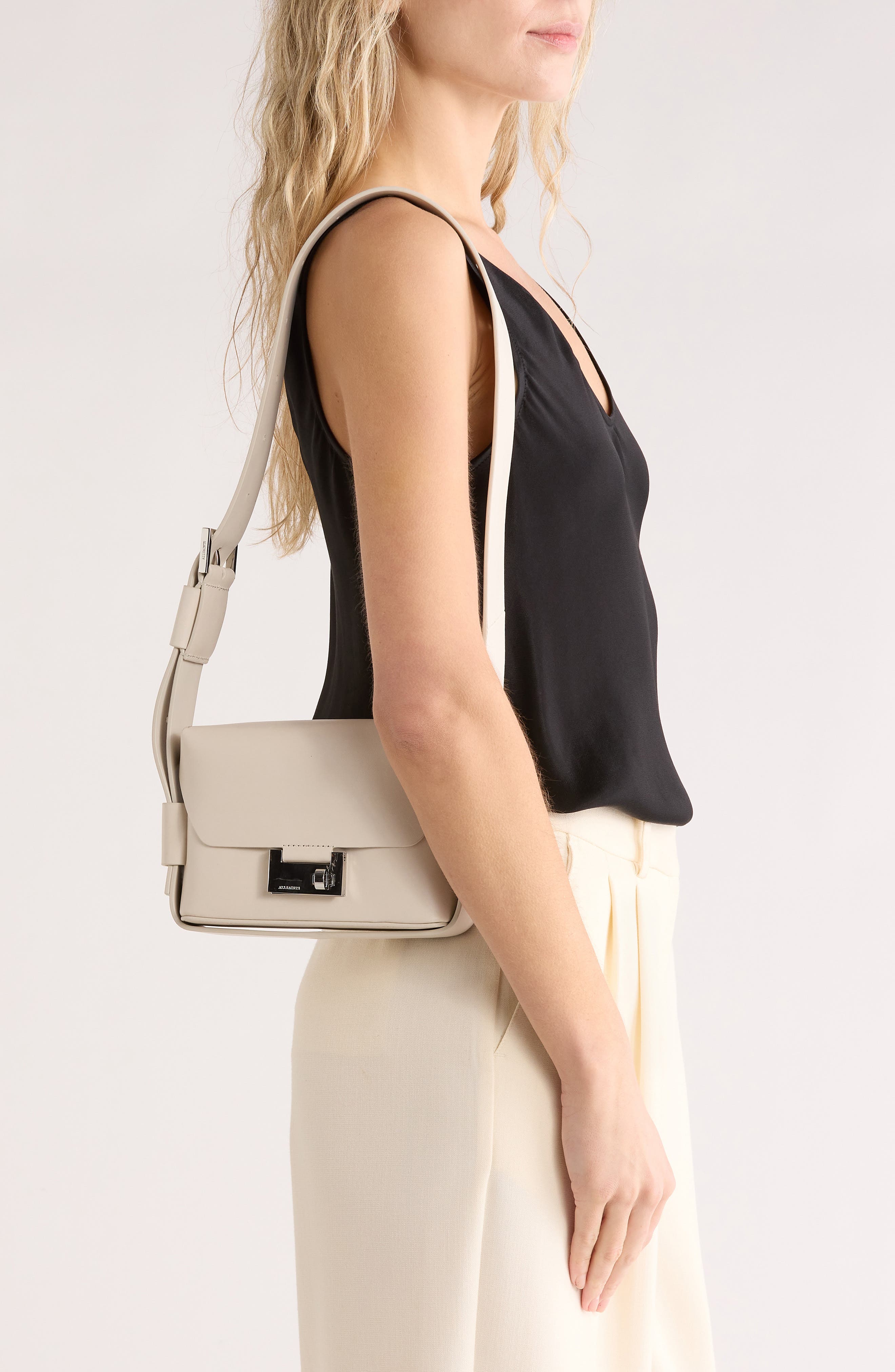 Frankie Leather Crossbody Bag, Alternate, color, PAMPAS WHITE