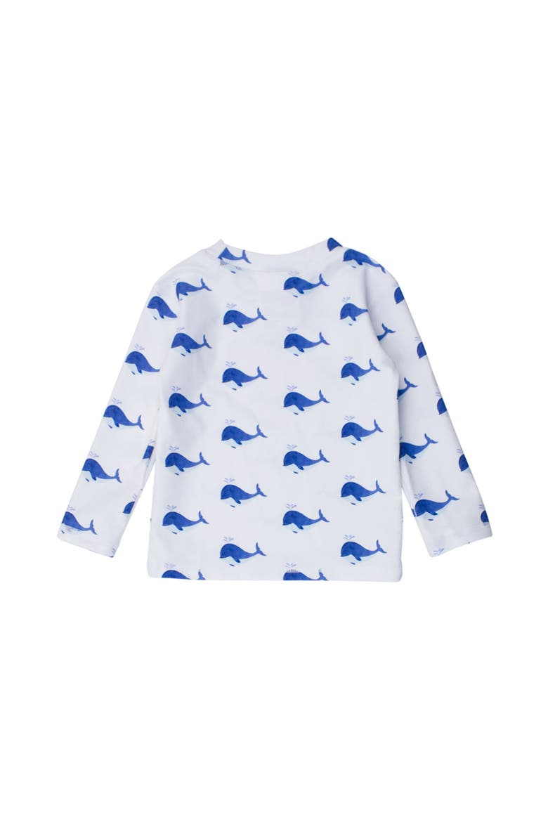Boys UPF50+ Sun Protected Long Sleeve Rash Guard, Alternate, color, Whale Friends