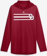 Jordan Brand Men's Jordan Brand Crimson Oklahoma Sooners Primetime Pattern Tri-Blend Dri-FIT Long Sleeve Hooded T-Shirt