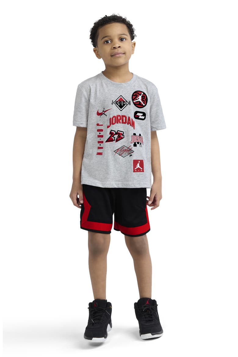 Kids' MJ Dynasty Graphic T-Shirt & Shorts Set, Alternate, color, BLACK