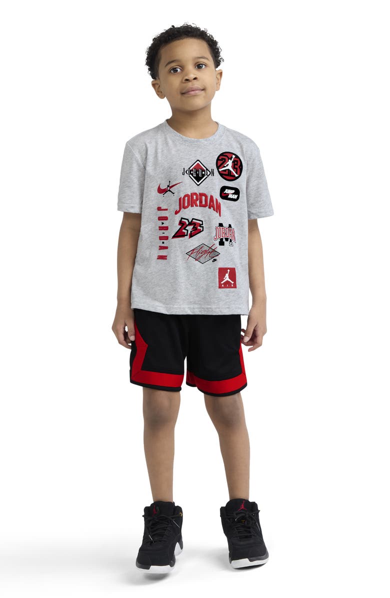 Jordan Kids' MJ Dynasty Graphic T-Shirt & Shorts Set, Alternate, color, Black