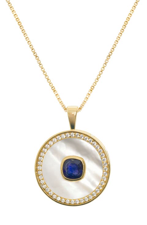 Sapphire Mother Of Pearl Necklace