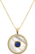 Freya Rose Sapphire Mother Of Pearl Necklace