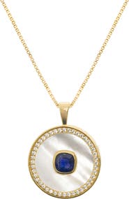 Freya Rose Sapphire Mother Of Pearl Necklace