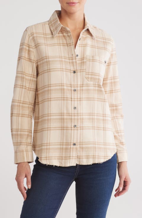Boyfriend Plaid Cotton Button-Up Shirt