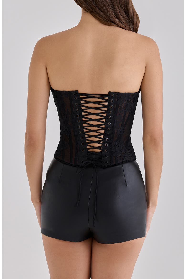 Mira Strapless Lace Top, Alternate, color, BLACK