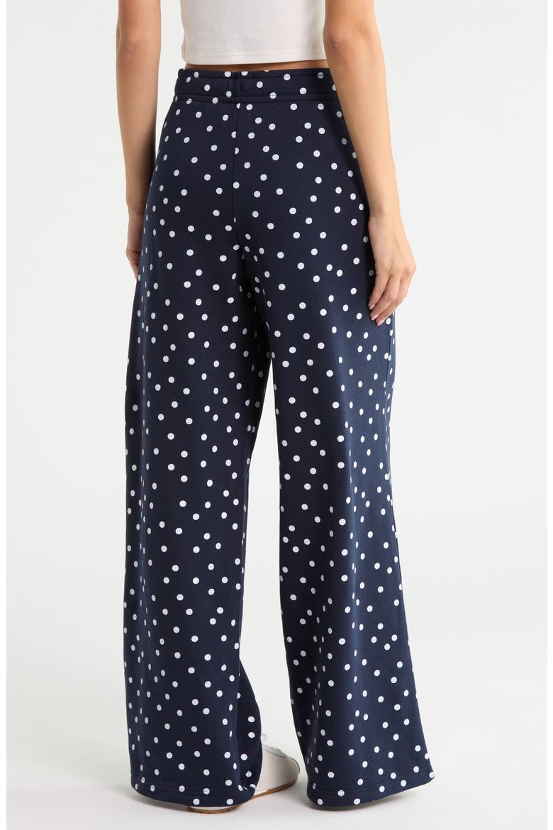 Polka Dot Cotton Blend Baggy Sweatpants, Alternate, color, POLKA DOT